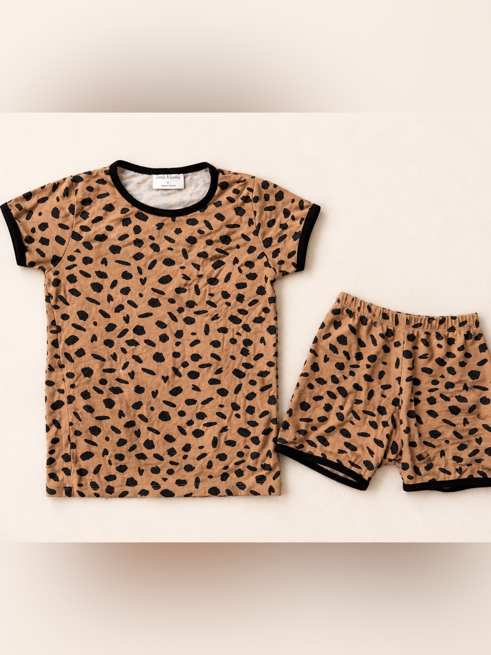 Bambi & Birdie Small Shop Kids' Animal Print Shorts Pajama Set / Loungewear